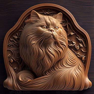 3D model st Oriental Longhair cat (STL)